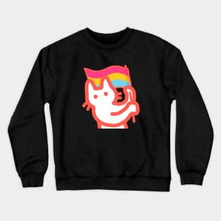 owie waving the pansexual flag Crewneck Sweatshirt